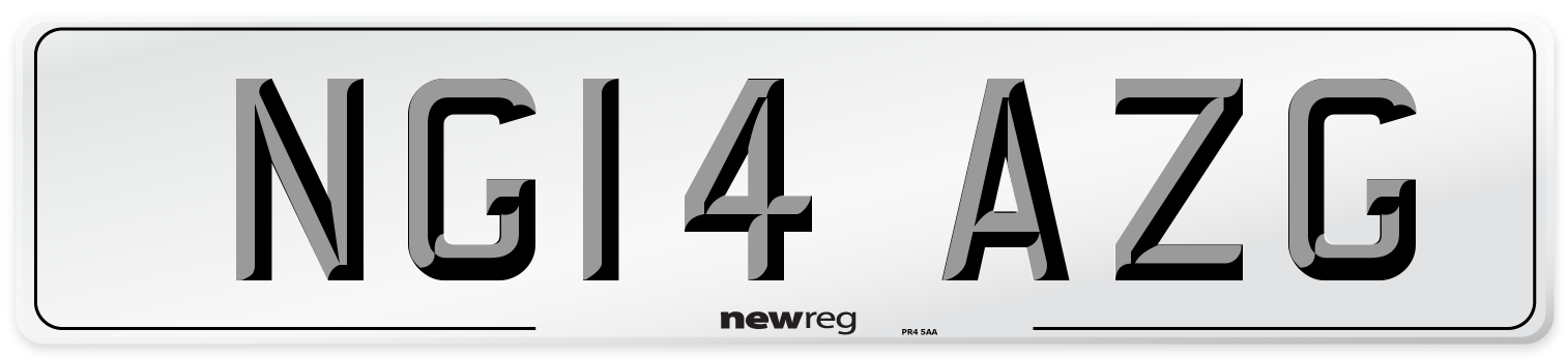 NG14 AZG Number Plate from New Reg